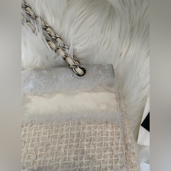 Chanel Patchwork Tweed Timeless Classic Rare with Chain Shoulder bag Authentic - Picture 15 of 17
